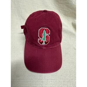 Stanford Cardinal Hat Cap Youth Adjustable Red NCAA 47 Brand Clean Up Strapback